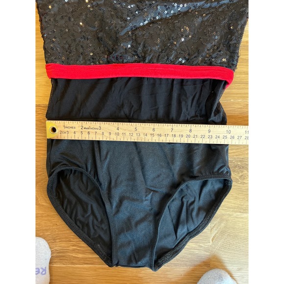 Girls Dance Leotard Pink / Orange‎ / Black Sequence Dancer Costume READ - Picture 6 of 8